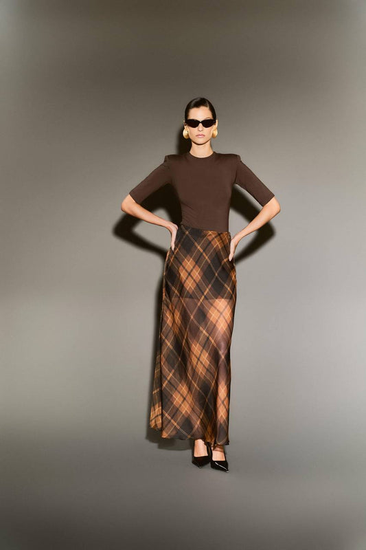 Blusa Poliamida Com Ombreira - Marrom BLU0088MRO