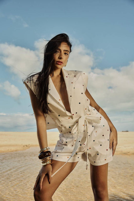 Short Algodão Poá - Off White SHO0004OFF