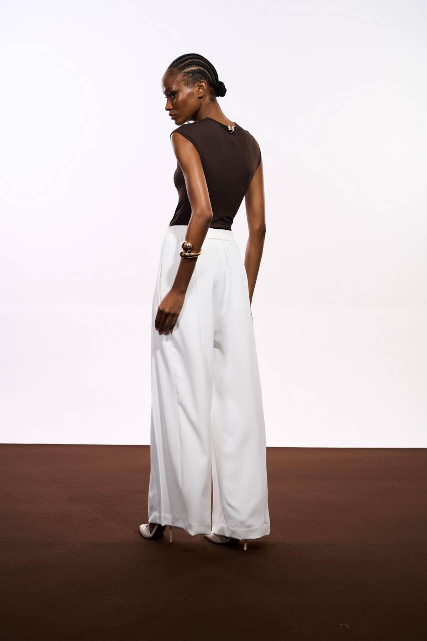 Calça Alfaiataria - Off White CAL0160OFF