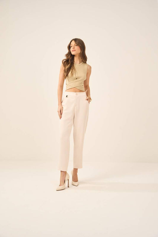 Top Tricot Cruzado - Areia TOP0001-ARE