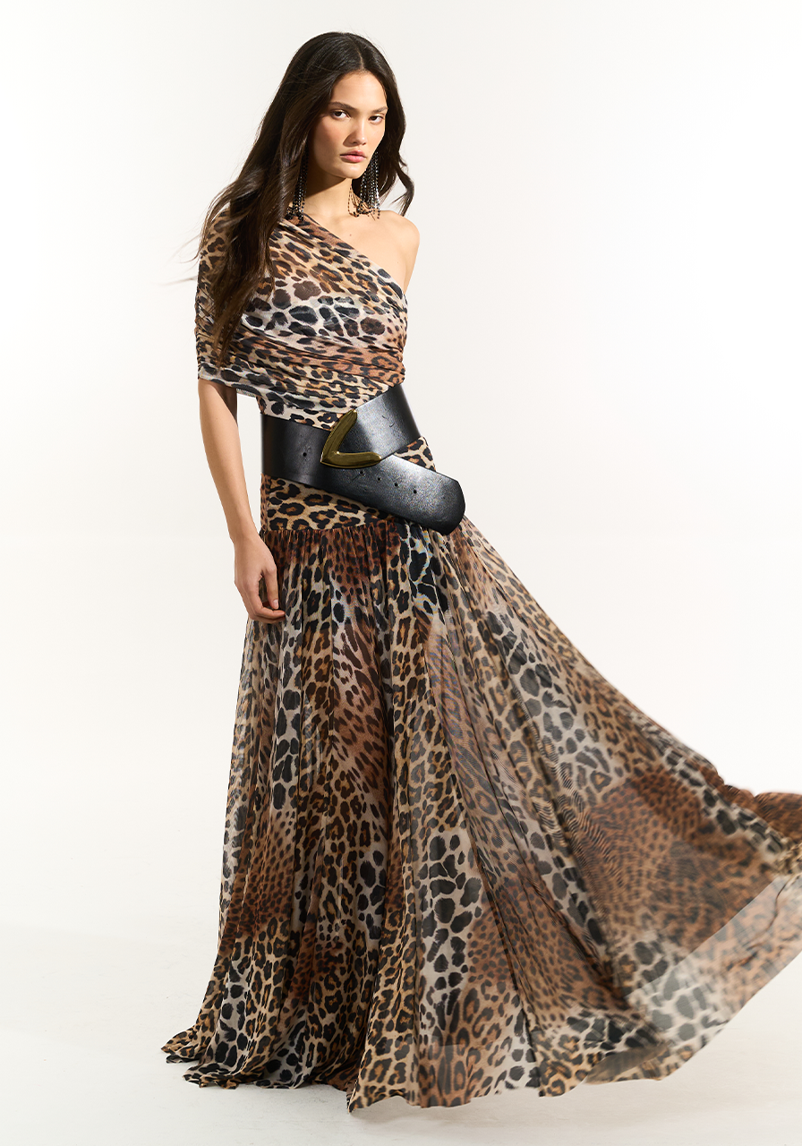 Saia Longa Estampada - Brown Leopard SAI0062BROWL