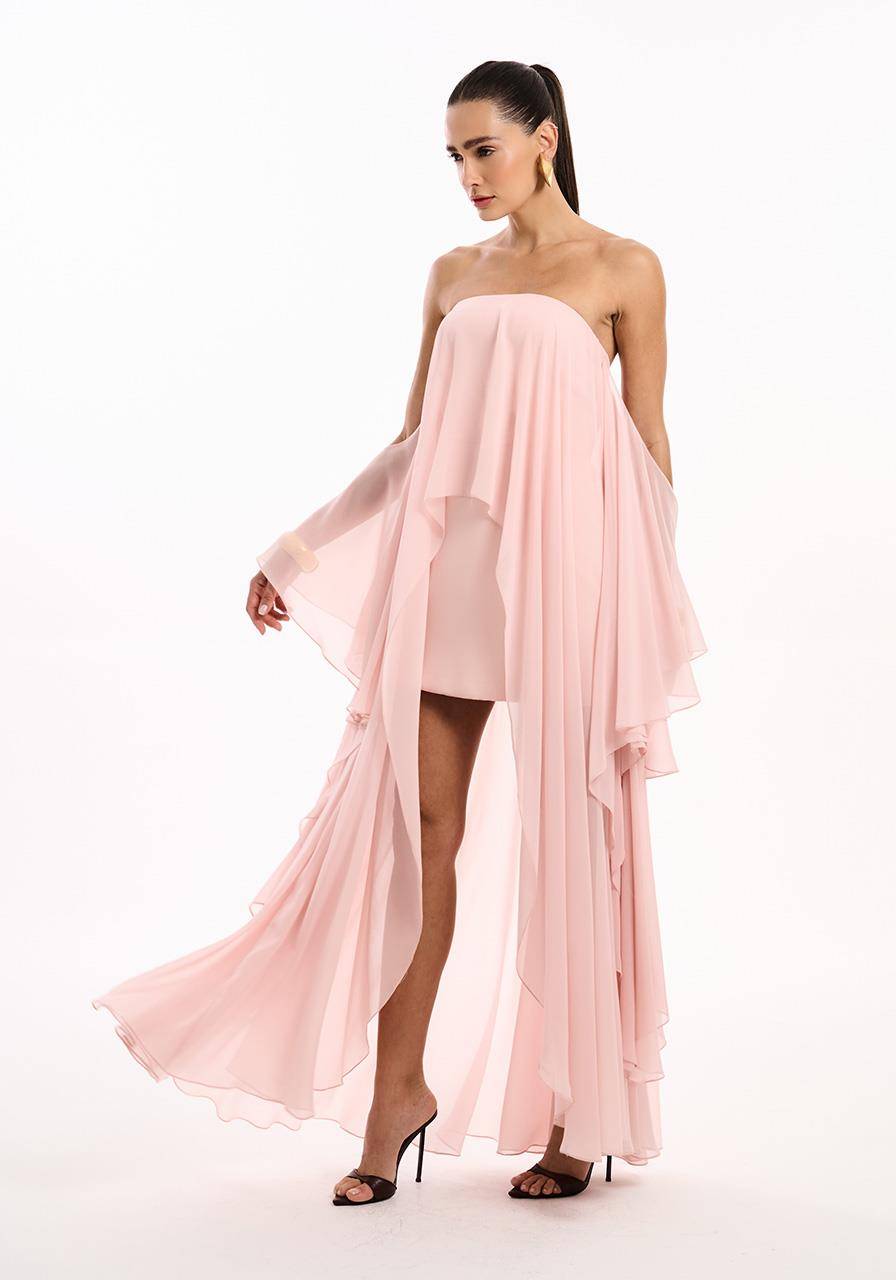 Vestido Rosa Ombro A Ombro