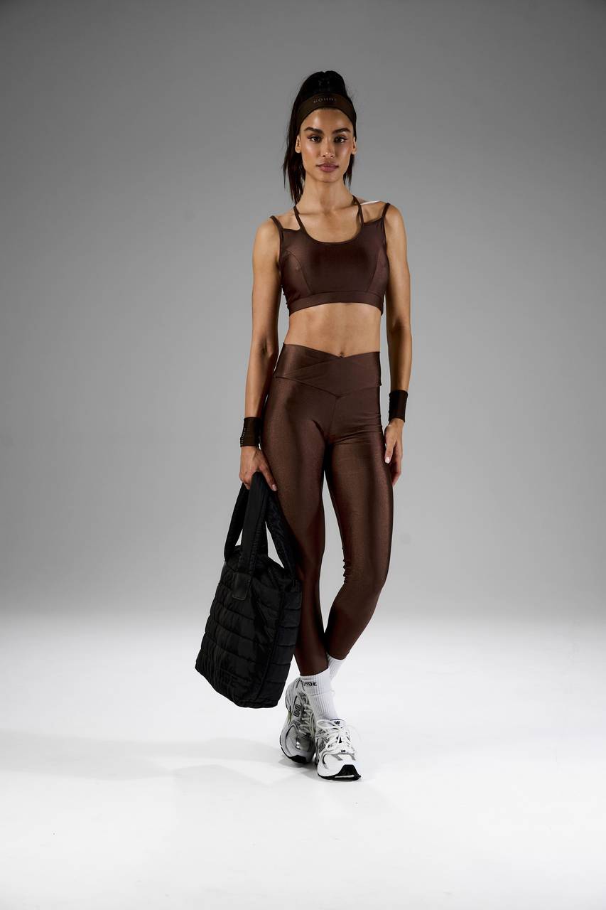 Calça Legging Cós Largo - Marrom CAL0149MRO