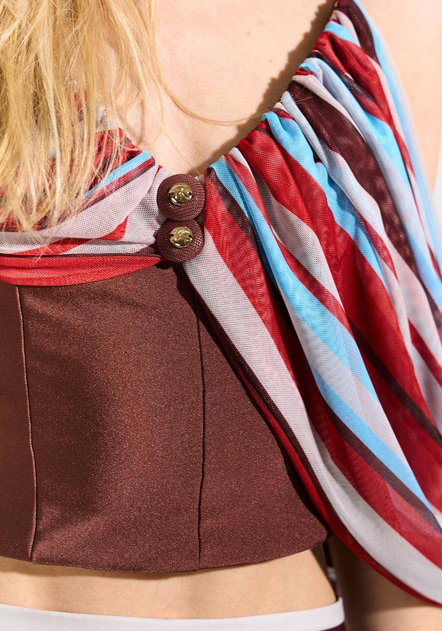 Blusa Estampada Listras - Red Stripe BLU0177RED STRIPE