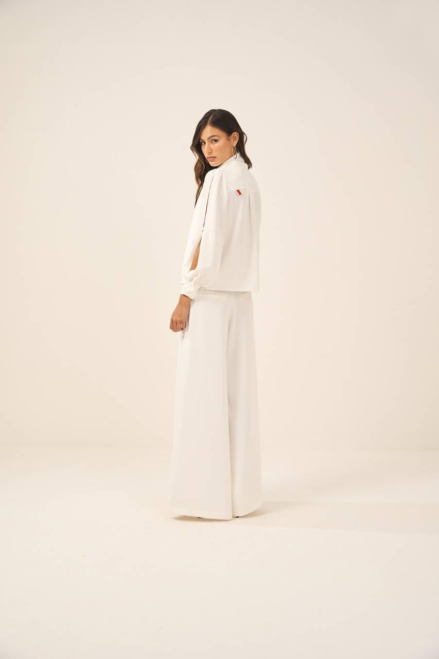 Calça Pantalona - Off White CAL0012OFF