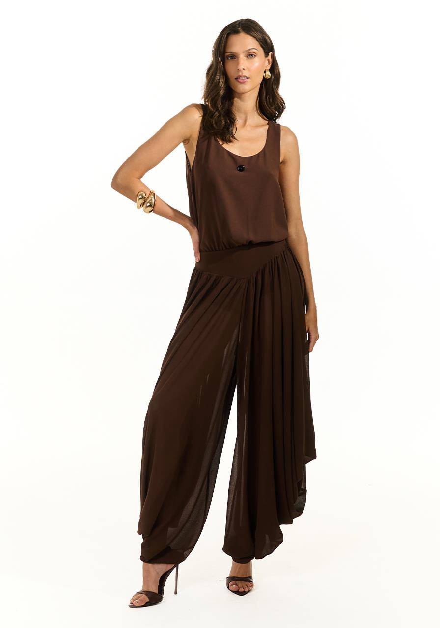Calça Aladim Farta - Marrom CAL0196MRO