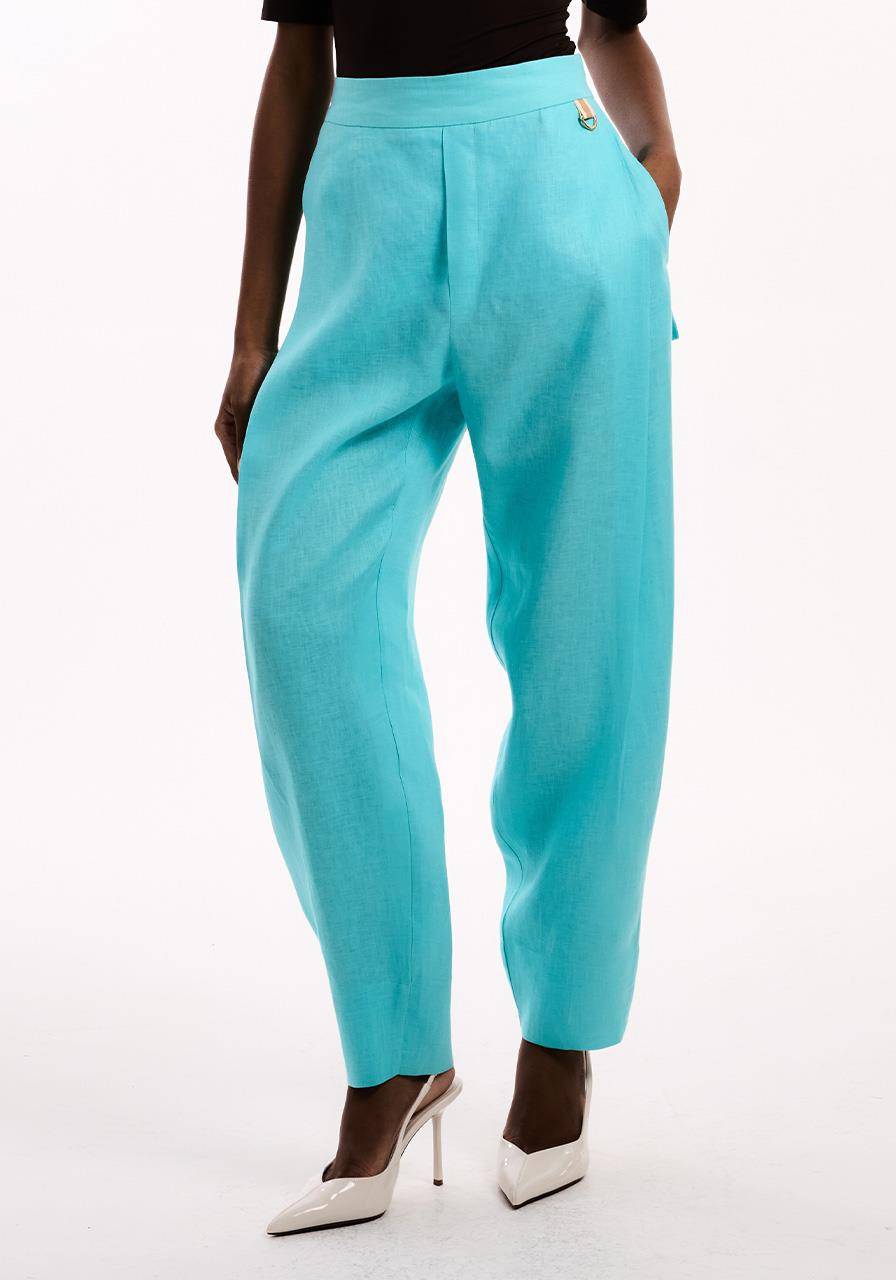 Calça Slouchy Barra Larga - Tiffany CAL2134TIFF