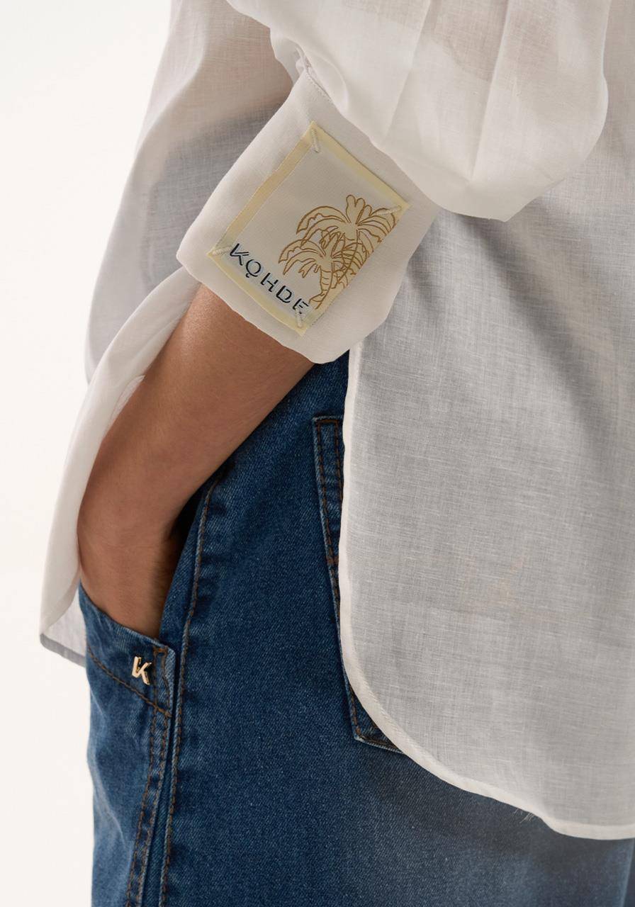Camisão Bolso Cargo Algodão - Branco CAM2036BRA