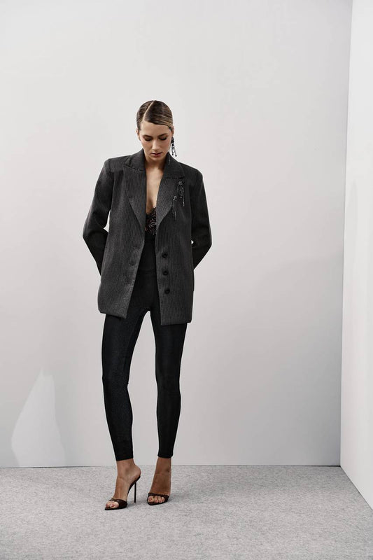 Blazer Over Box Chevron - Chumbo BLZ0020CHU