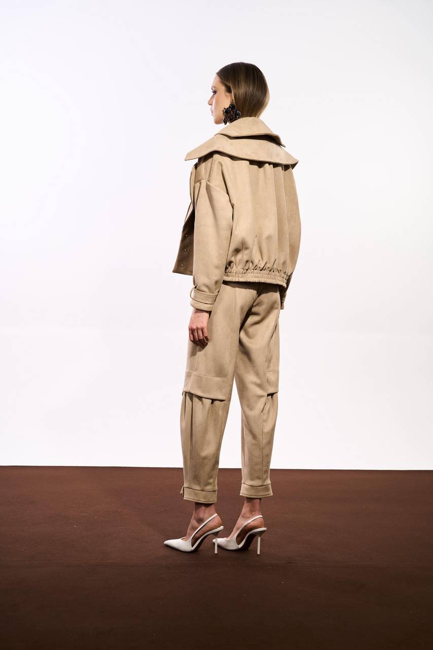 Jaqueta Recortes Suede - Camel JAQ0011CAM