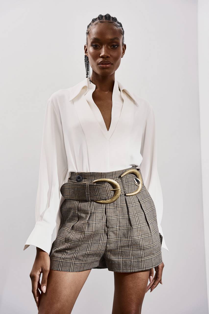 Camisa Alfaiataria Leve Fenda Lateral - Off White CAM0034OFF