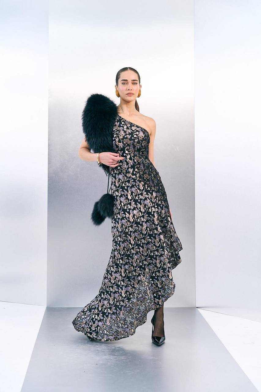 Vestido Assimétrico Devore - Cashemere VES2099CAS