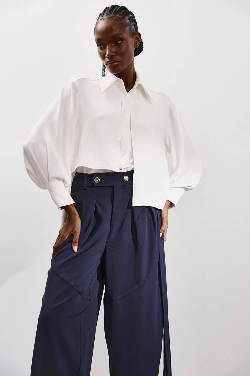 Camisa Frente Sobreposta - Off White CAM0031OFF