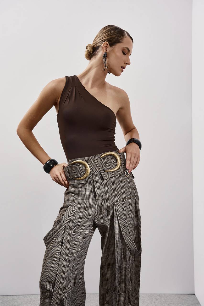 Calça Alfaiataria Pied Poule Bolso Frente - Pied Poule CAL0104- PIED