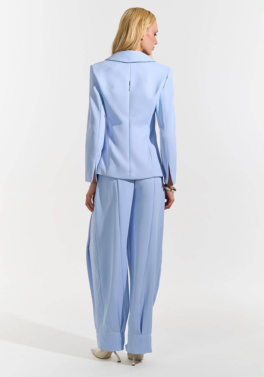 Blazer Vazado Na Cintura - Azul Claro BLZ0038AZCL
