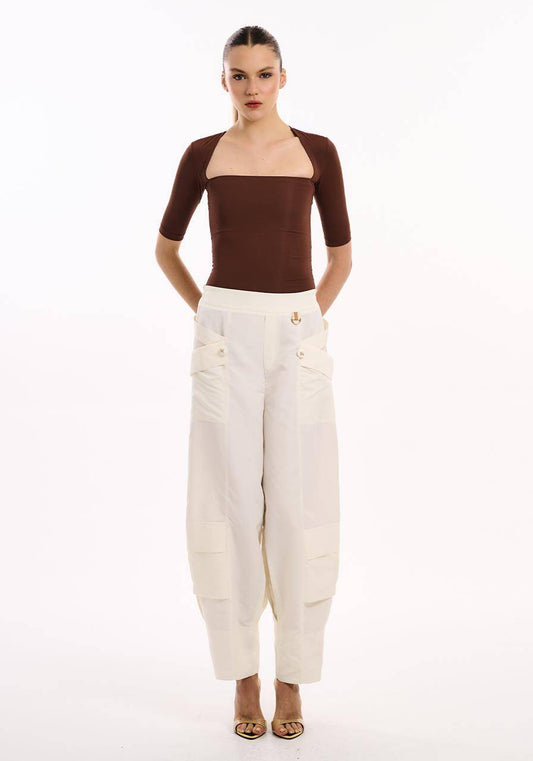 Calça Slouchy Memory - Off White CAL2113OFF