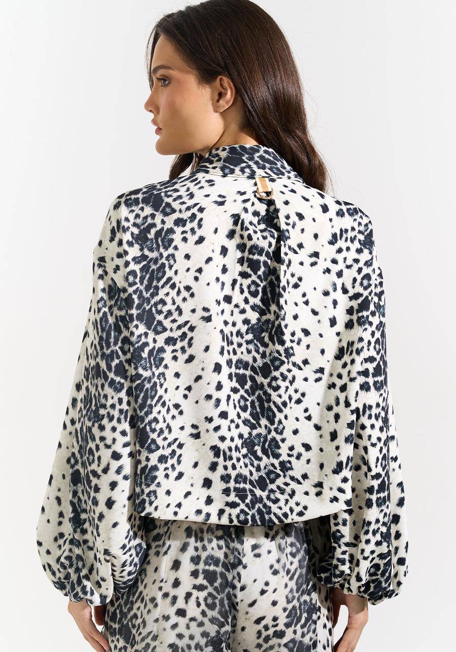Camisa Estampada Over Cropped - White Tiger CAM0057WH TG