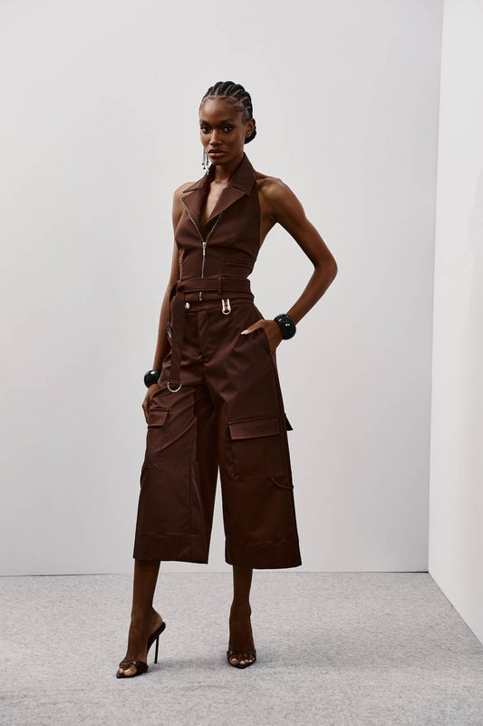 Colete Alfaiataria Frente Única - Marrom COL0023MRO