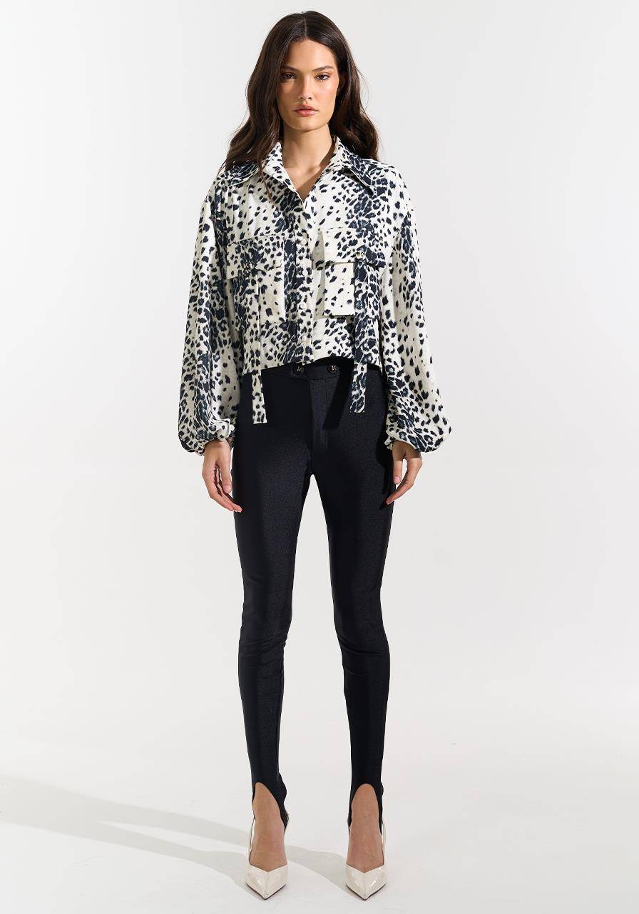 Camisa Estampada Over Cropped - White Tiger CAM0057WH TG