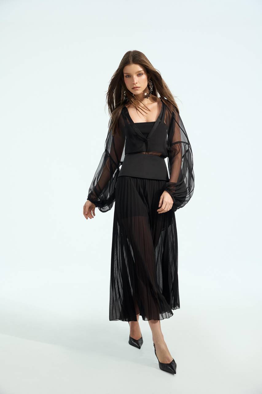 Blusa Manga Balonê - Preto BLU0023PTO