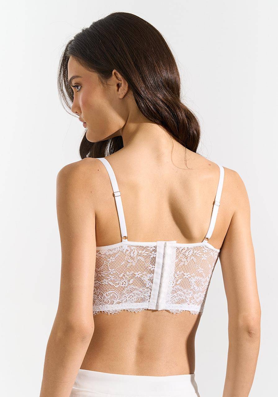 Top Cropped Corselet - Off White TOP0092OFF