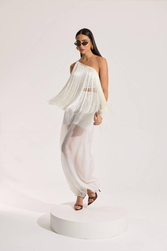 Top Ombro Crochê - Off White TOP0037OFF