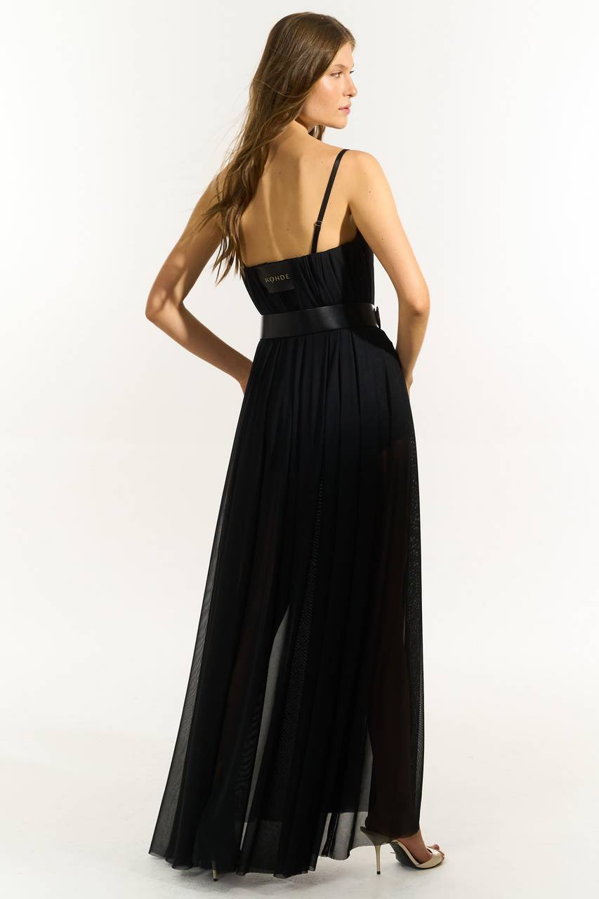 Vestido Longo Em Tule - Preto VES0108PTO