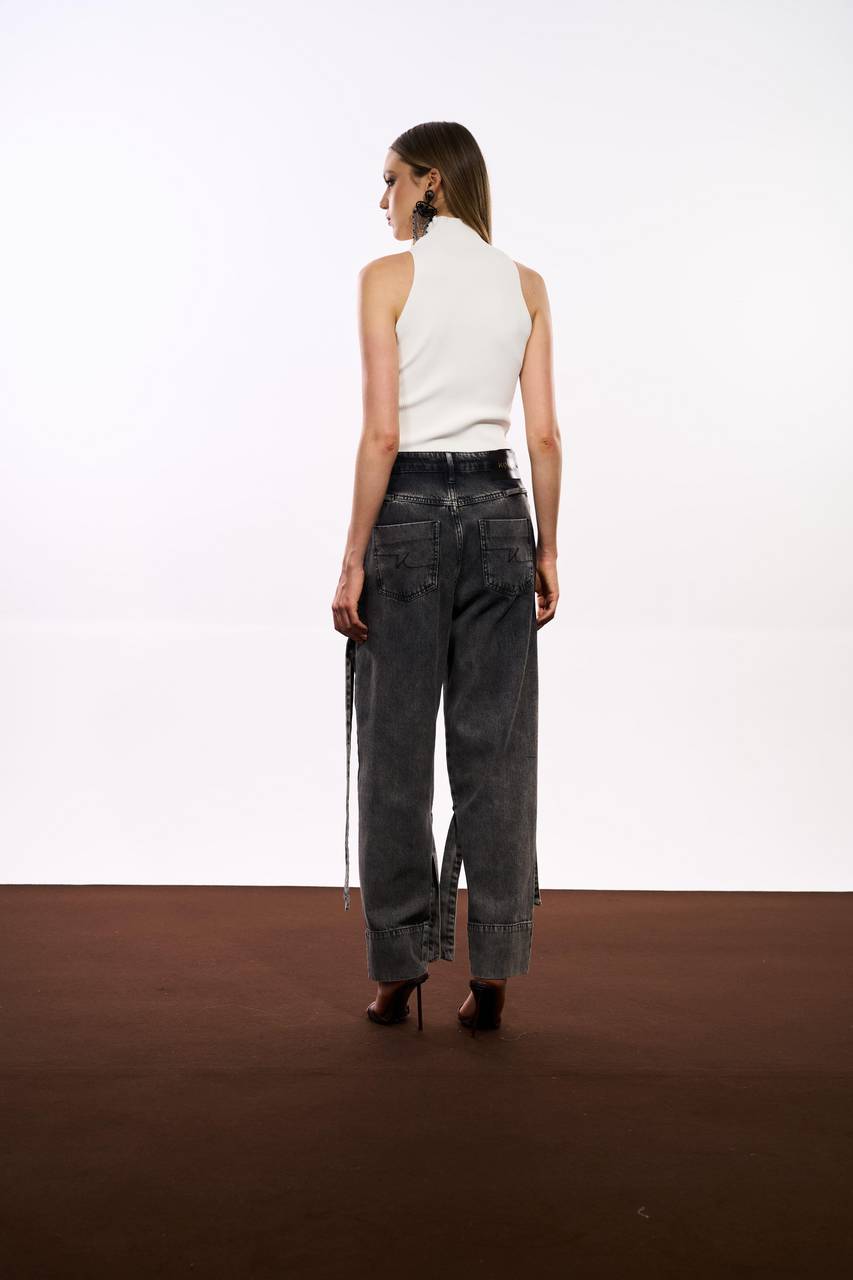 Calça Jeans Tiras Black - Jeans Black CAL0153JEANS BLAC