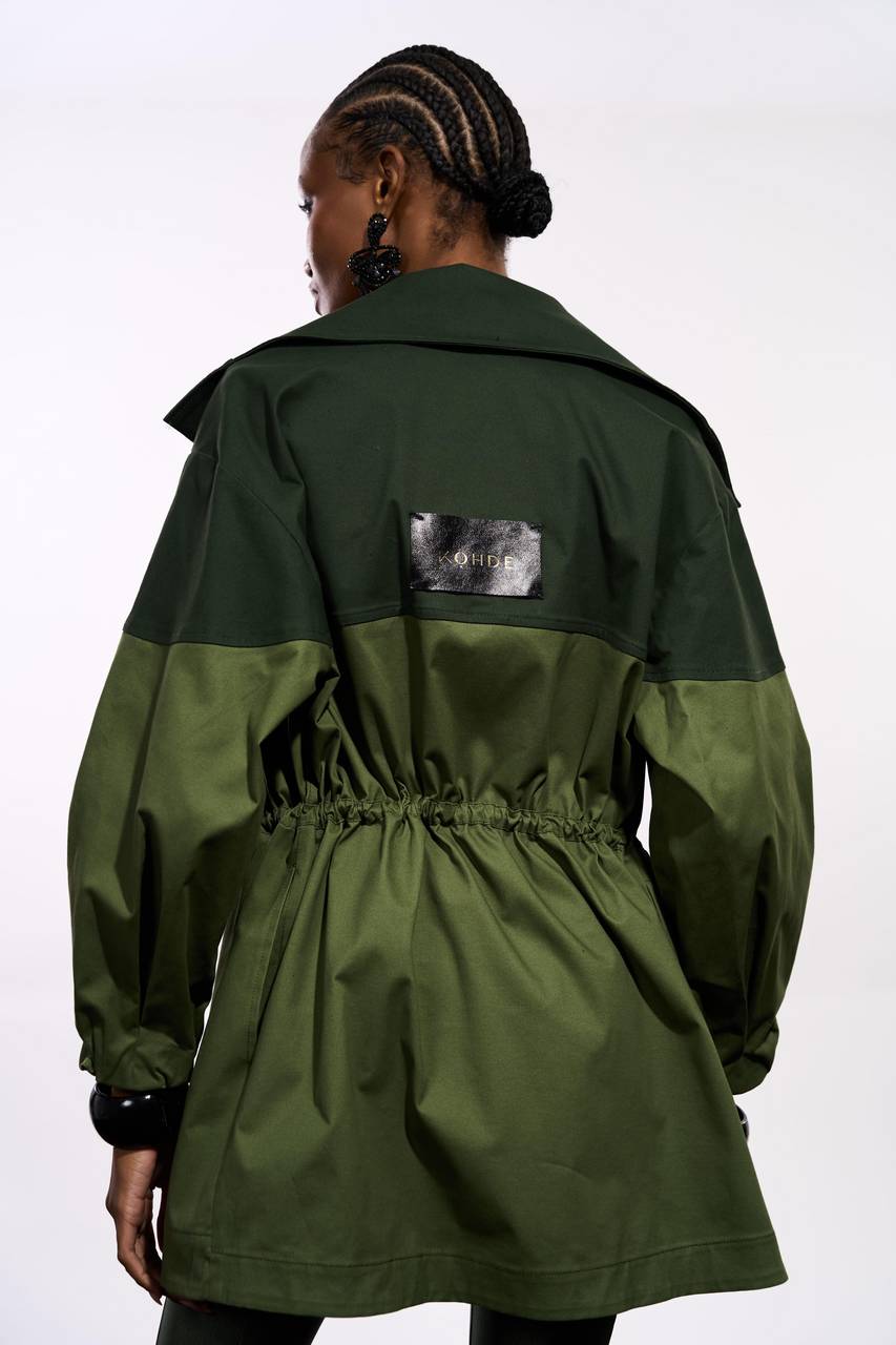 Maxi Parka Com Gola Over - Verde Militar PAK0008VDMT