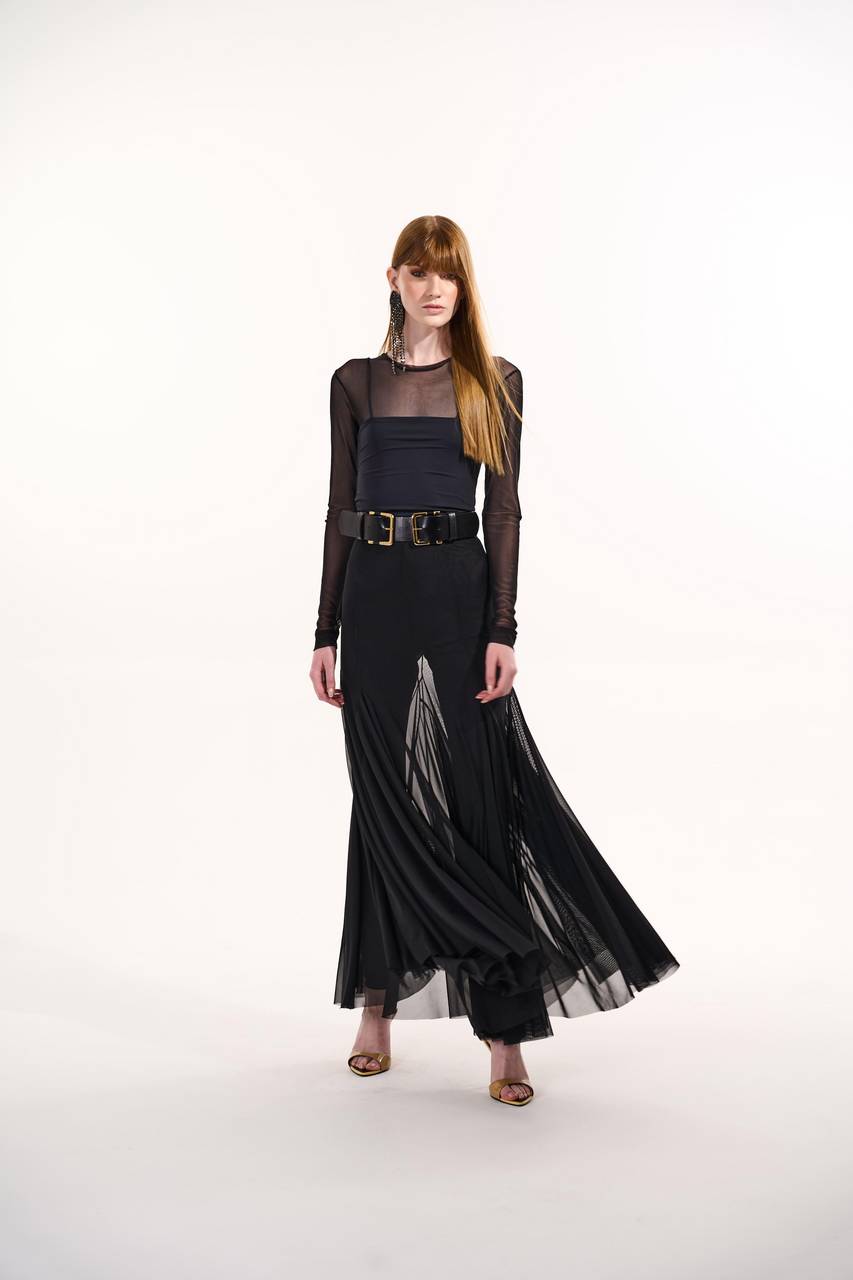 Saia De Tule Nesgas - Preto SAI0052PTO
