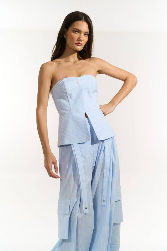 Top Coselet Palazzo - Azul/off TOP0074AZ/OFF