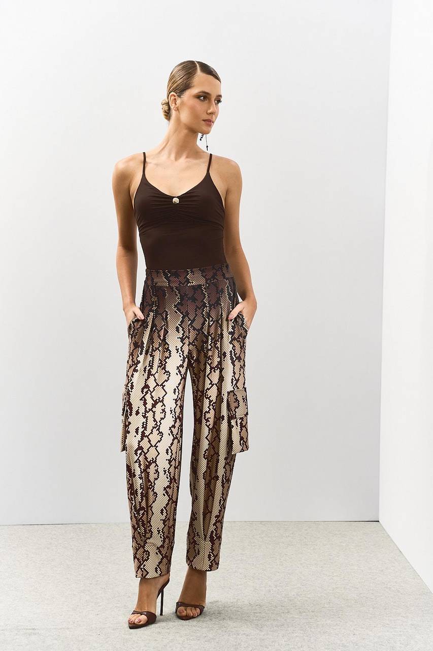 Blusa Alça Fina Bojo Drapê - Marrom BLU0087MRO