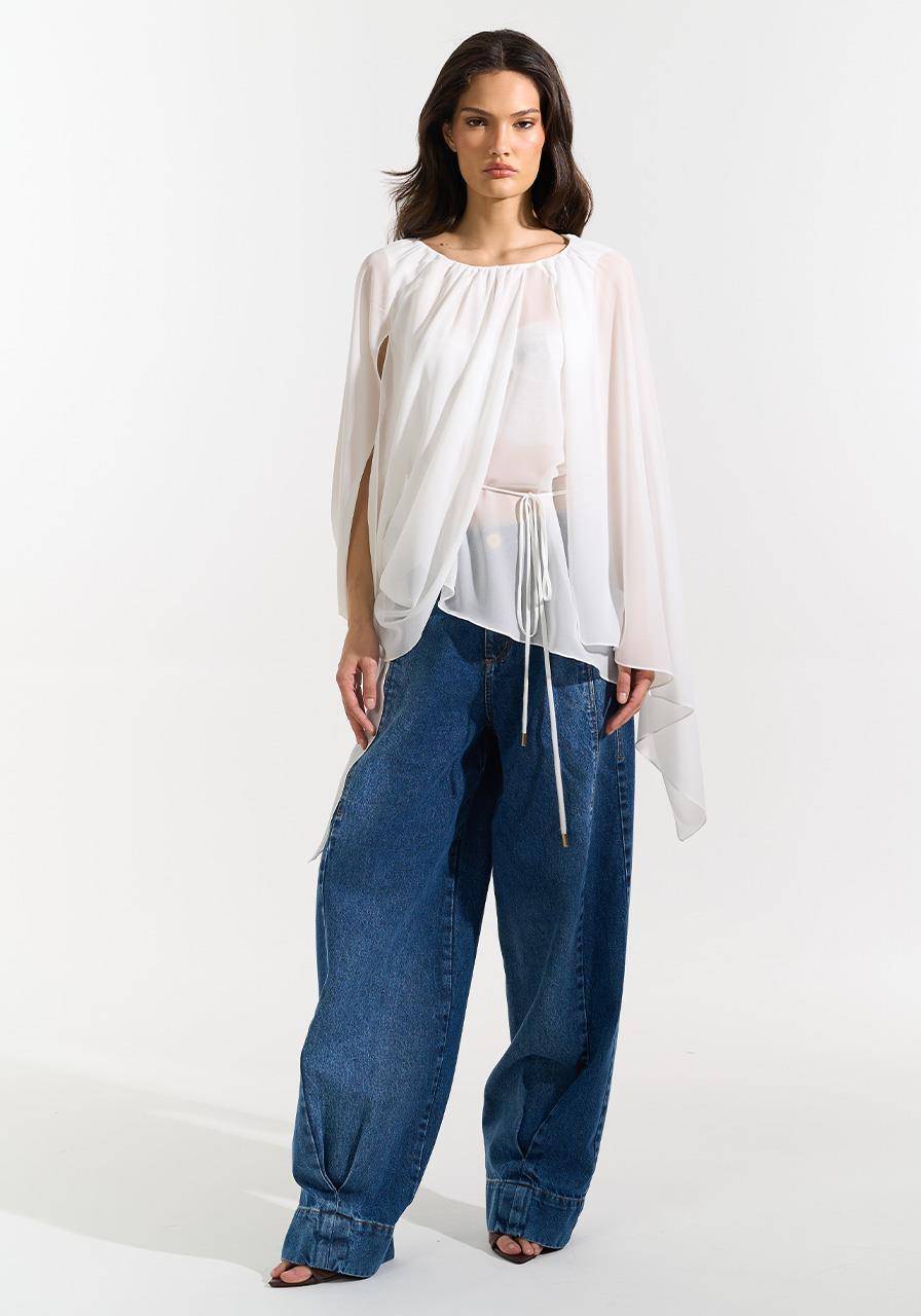 Blusa Manga Ampla - Off White BLU0147OFF