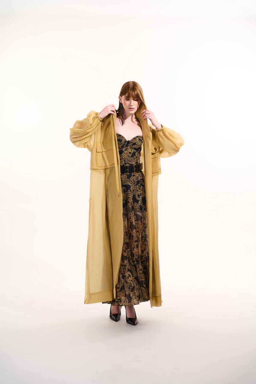 Casaco Trench Coat C/ Capuz Leve Transparência - Banoffe CAS0017- BANOFFE