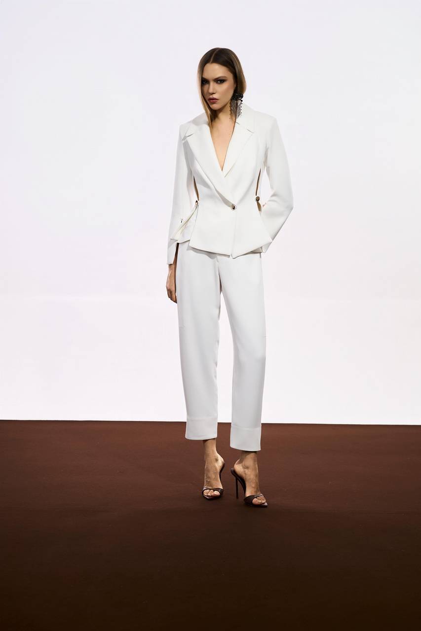 Calça Slouchy Alfaiataria Fluid - Off White CAL0116OFF