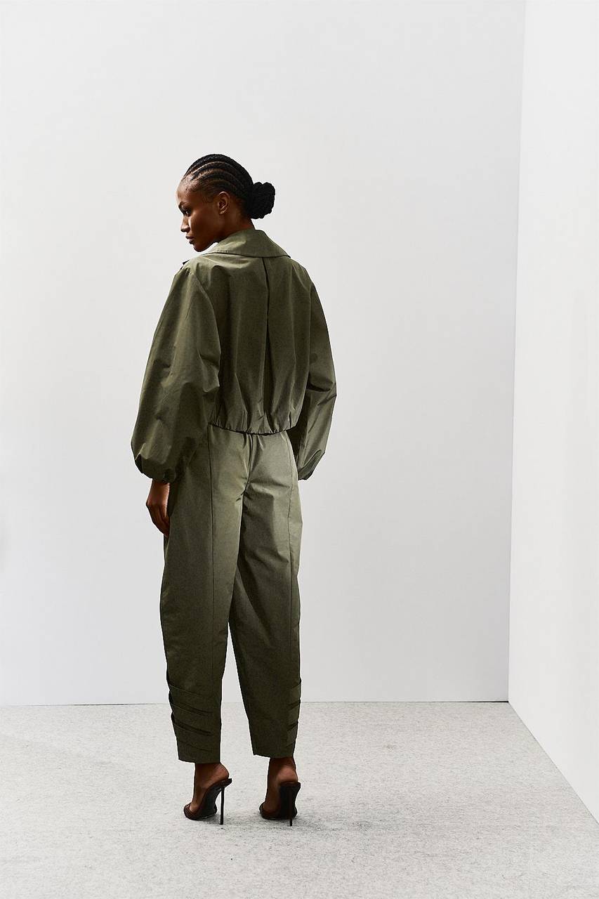 Jaqueta Nylon Gola Alta - Verde Militar JAQ0010VDMT