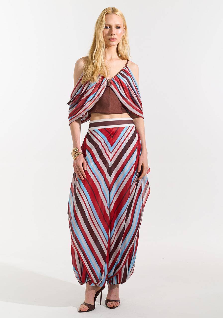 Blusa Estampada Listras - Red Stripe BLU0177RED STRIPE