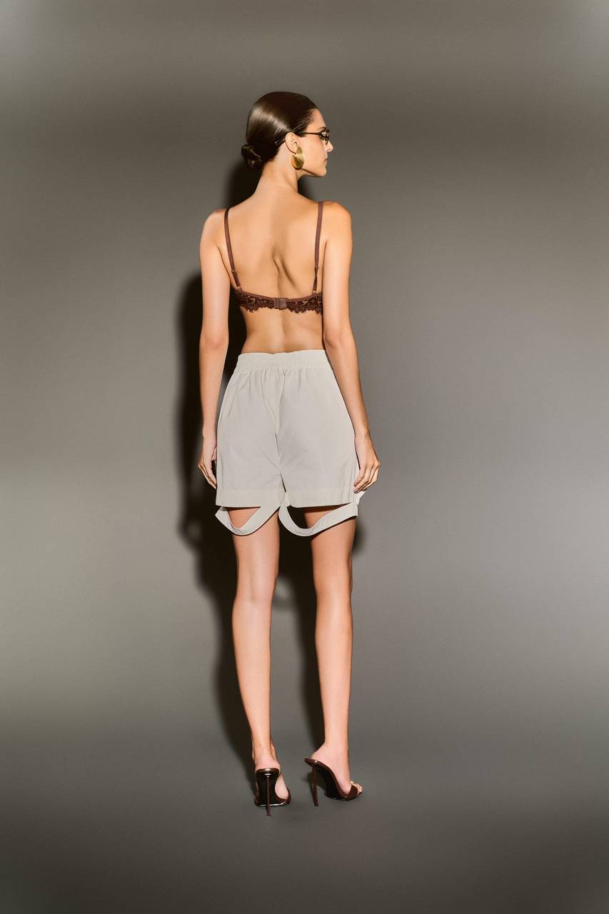 Short Nylon Tiras - Off White SHO0014OFF