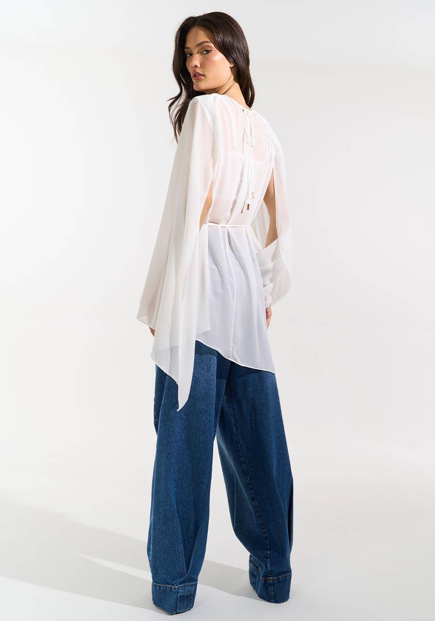 Blusa Manga Ampla - Off White BLU0147OFF