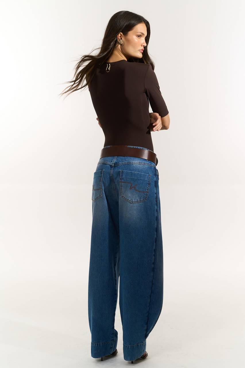Calça Jeans Cós Transpassado - Jeans CAL0204JEA