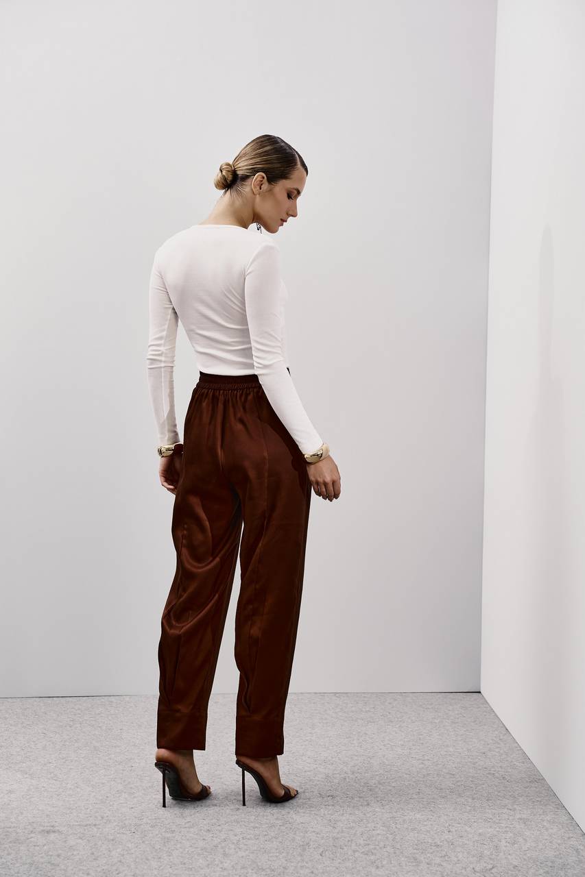 Calça Sloutch Lyocel - Marrom CAL0148MRO