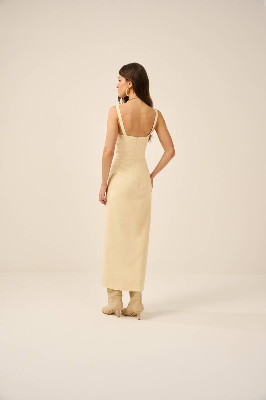 Vestido Alfaiataria Viscose - Manteiga VES0008MAN
