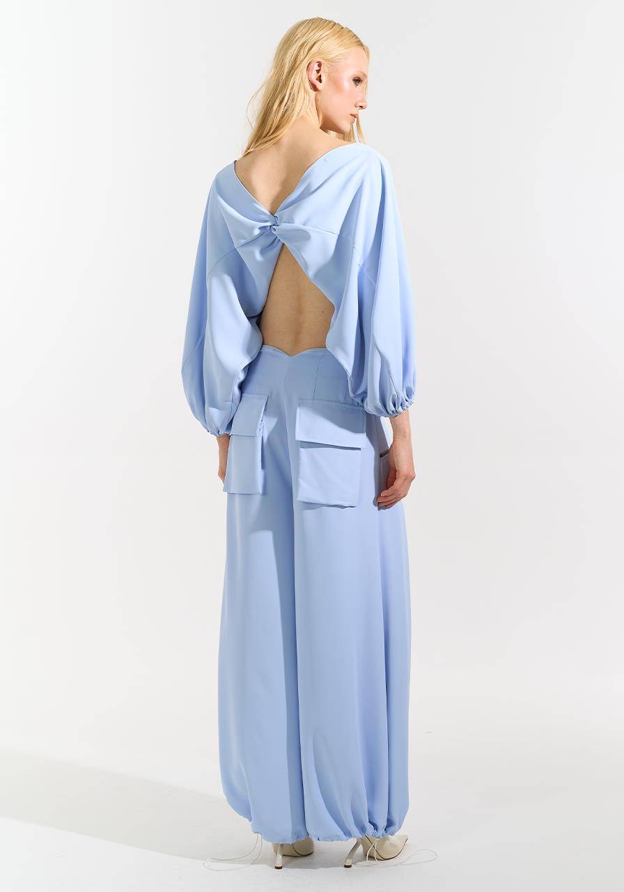 Calça Cos Estruturado - Azul Claro CAL0194AZCL