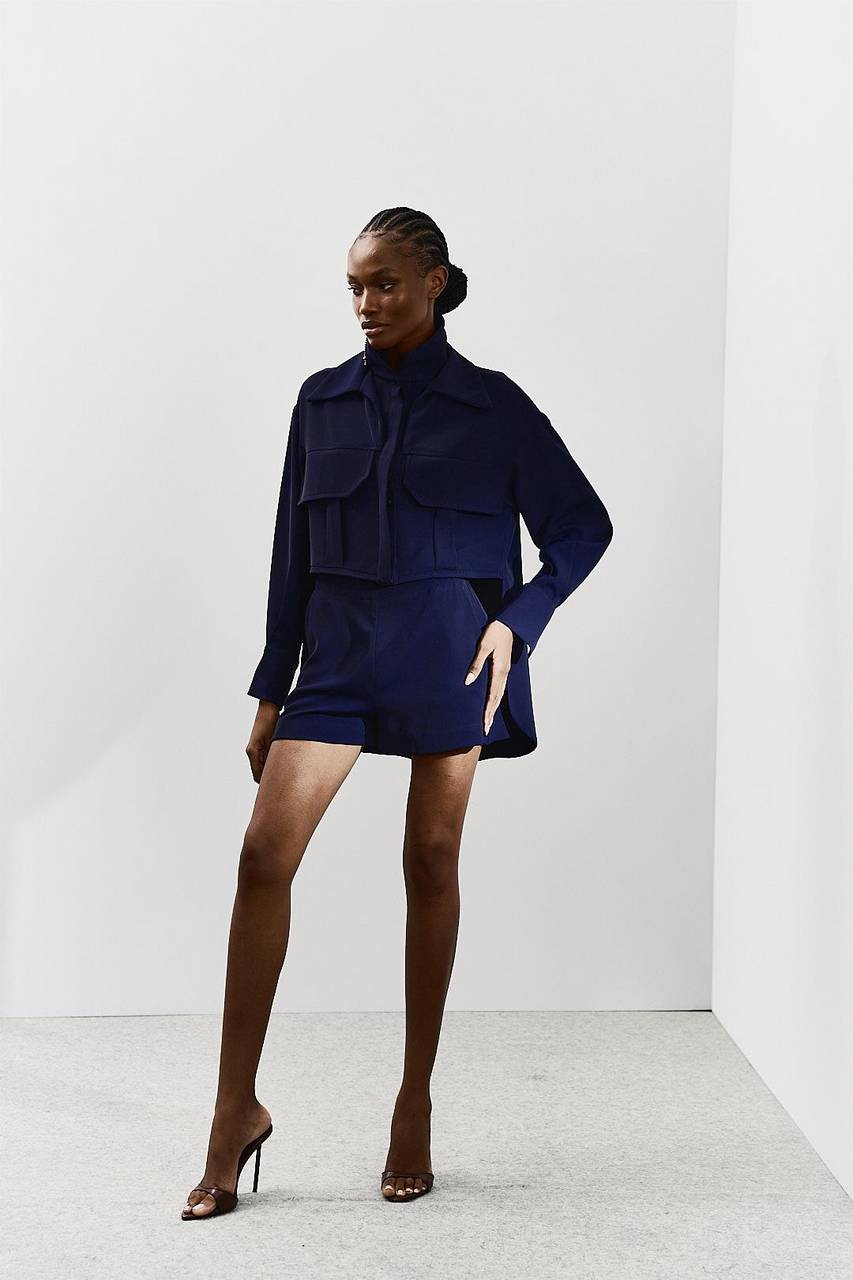 Short Alfaiataria Em Crepe - Marinho SHO0017MAR