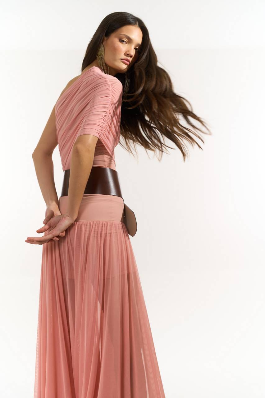 Body Detalhe Tule - Rose BOD0032RS