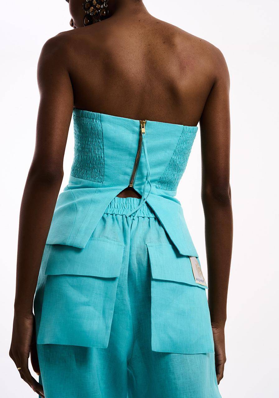 Calça Slouchy Barra Larga - Tiffany CAL2134TIFF