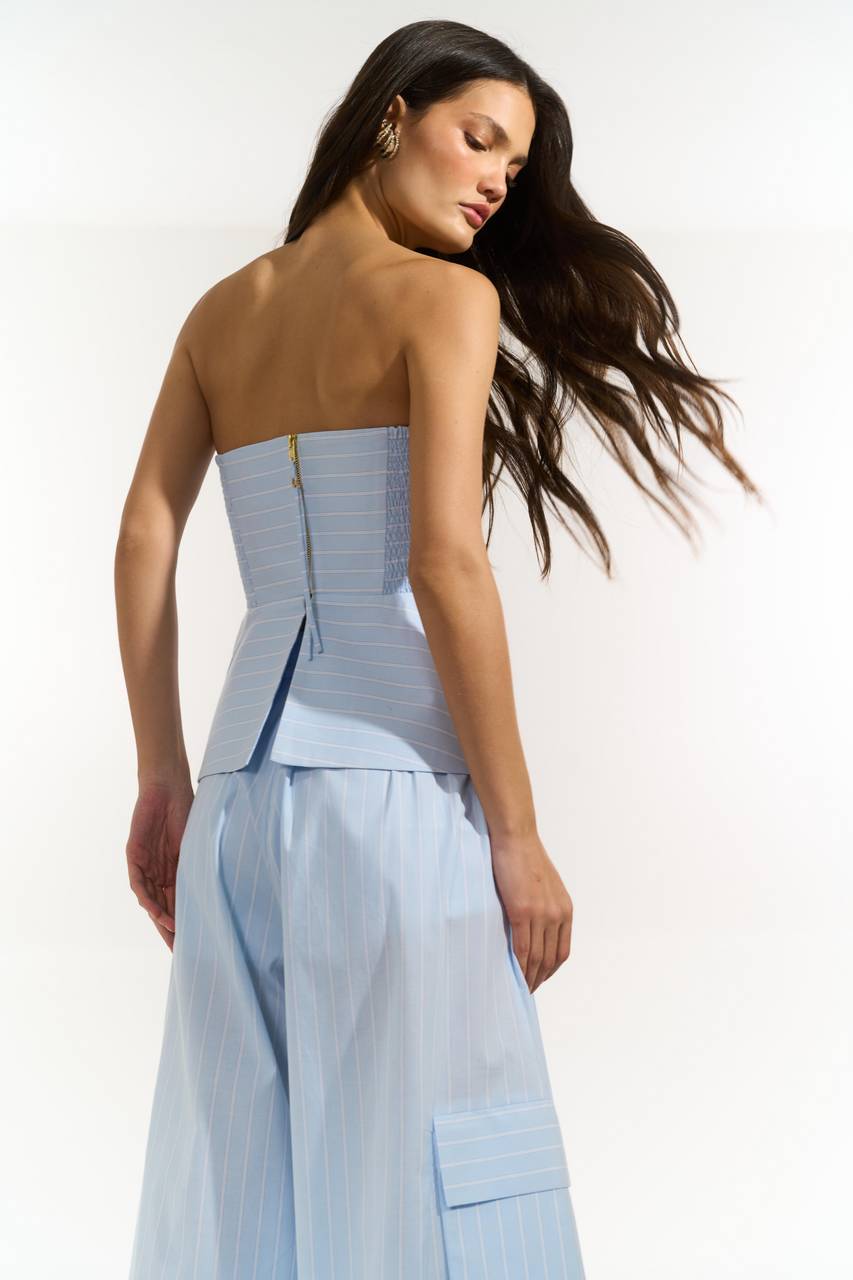 Top Coselet Palazzo - Azul/off TOP0074AZ/OFF