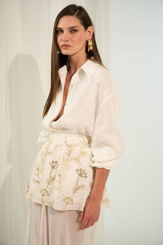 Camisa 100% Linho - Off White CAM2015