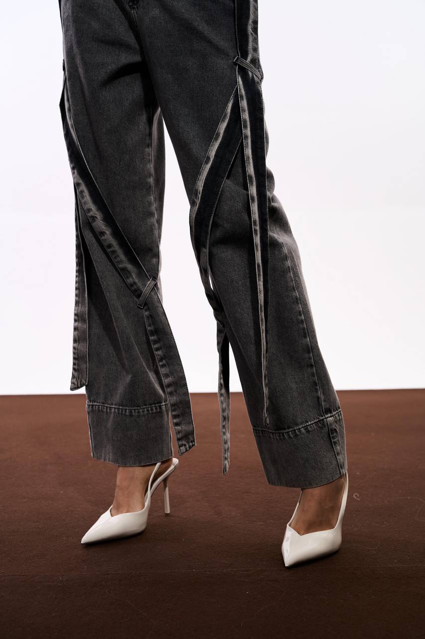 Calça Jeans Tiras Black - Jeans Black CAL0153JEANS BLAC