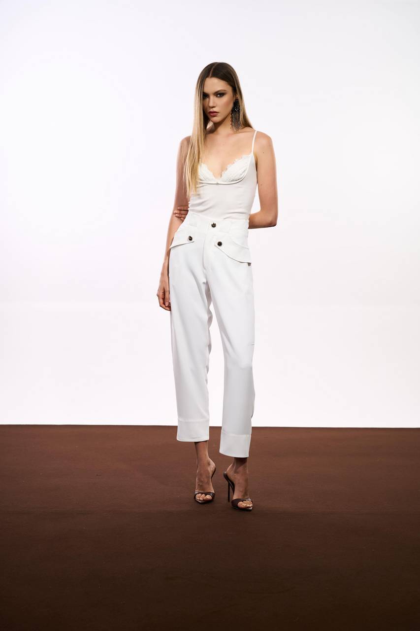 Regata Canelada Bojo Renda - Off White BLU0140OFF